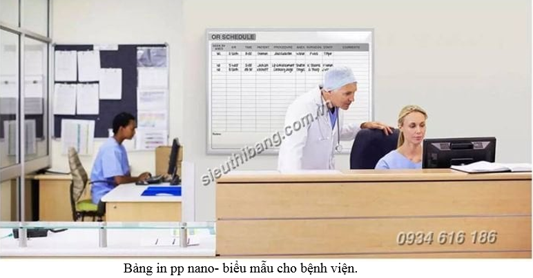 bảng nano bệnh viện